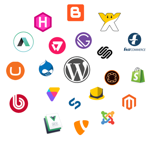Popular CMS logos